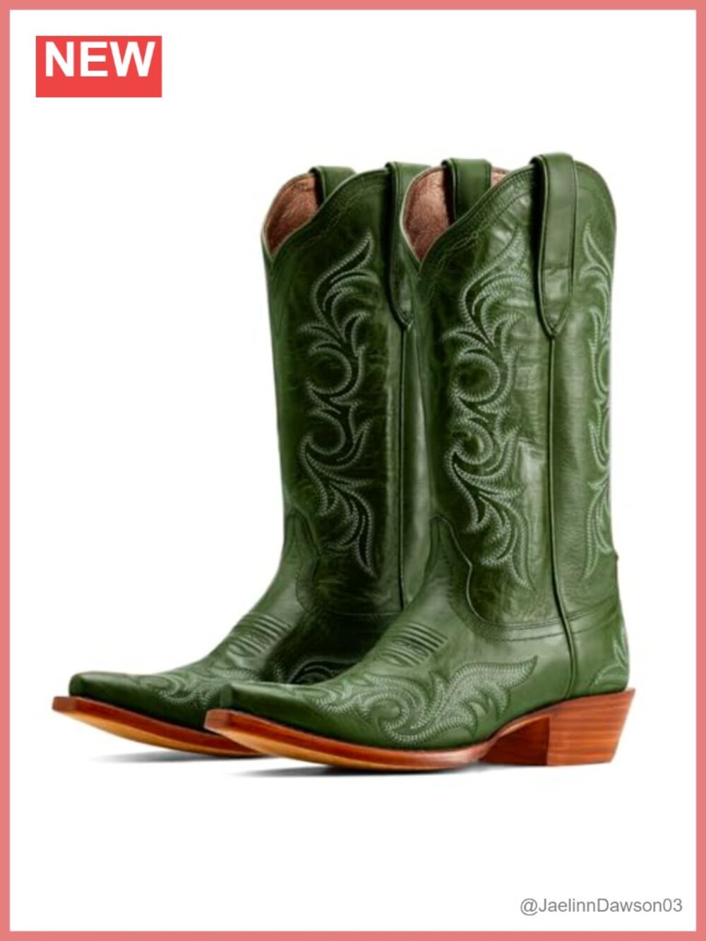 Women Vintage Embroidered Knee High Cowboy Boots Chunky Stacked Heel Square Toe